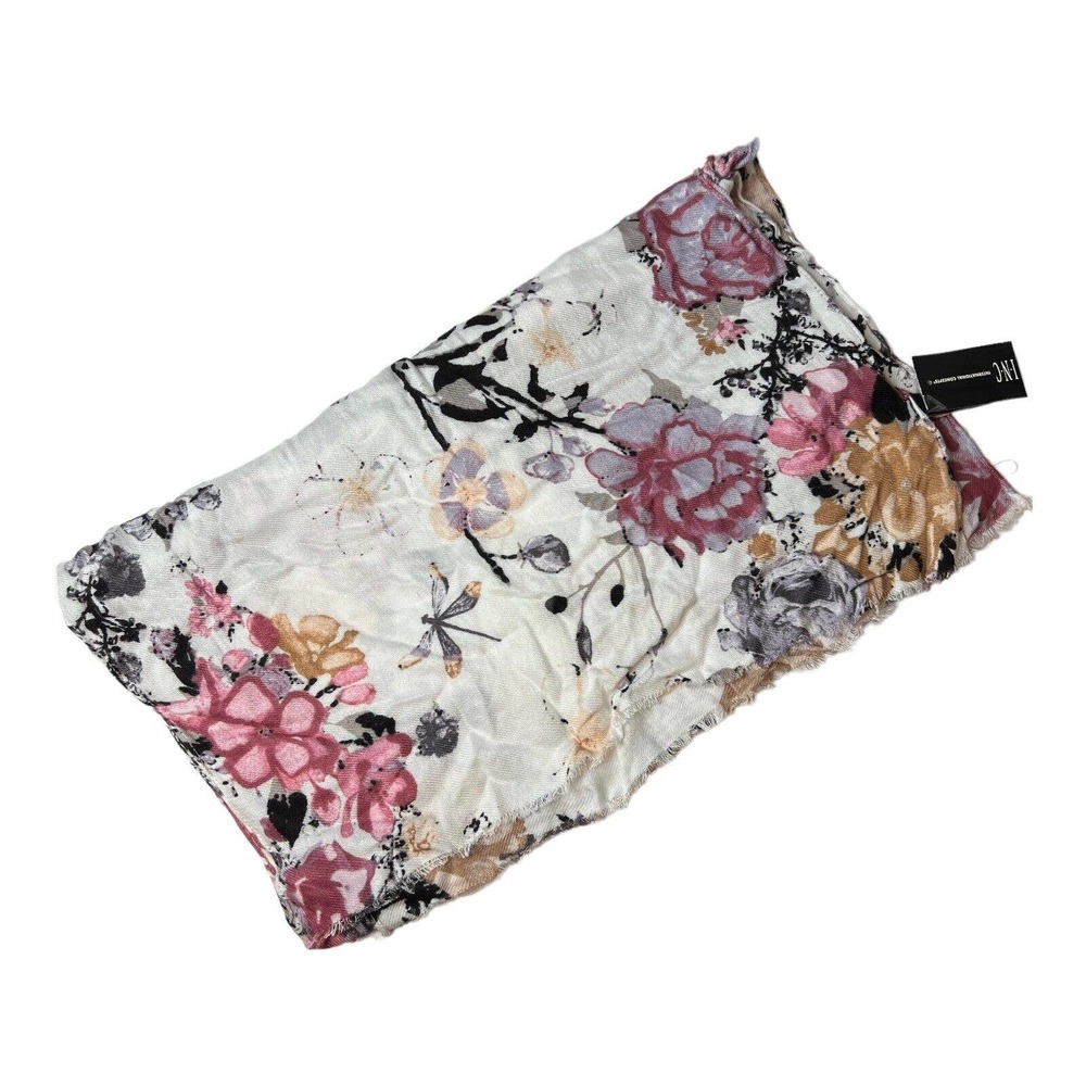 INC International Concepts Dragonfly Garden Floral Soft Wrap Rectangular New